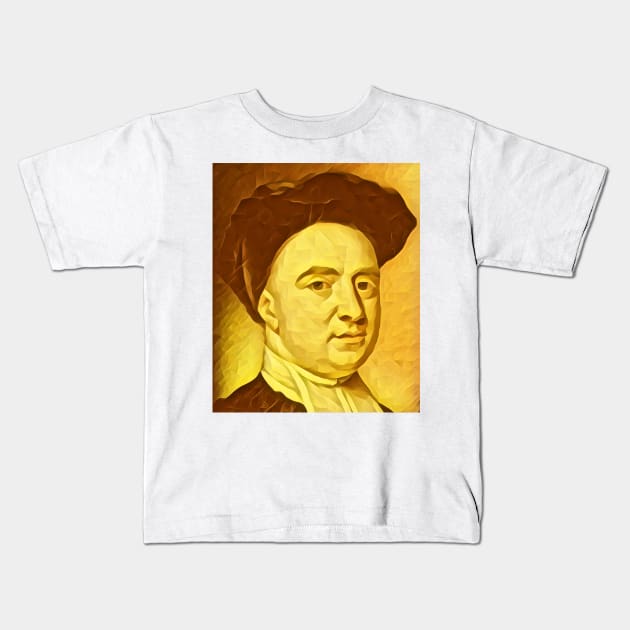 George Berkeley Golden Portrait | George Berkeley Artwork 8 Kids T-Shirt by JustLit